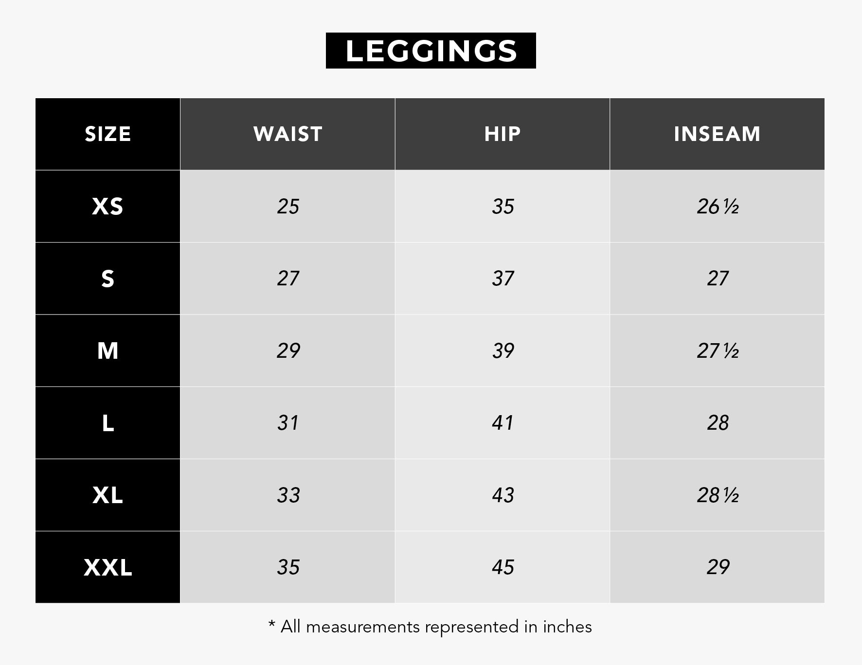 Size Chart and How To Measure - The Willary